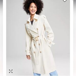 Women's Long-Sleeve Trench Coat size Small Rayon